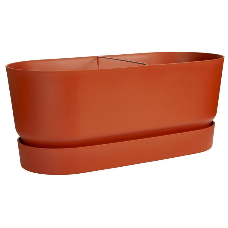 Dakota Fields Elho 50Cm Plastic Terracotta Trough Planters Flower Pots
